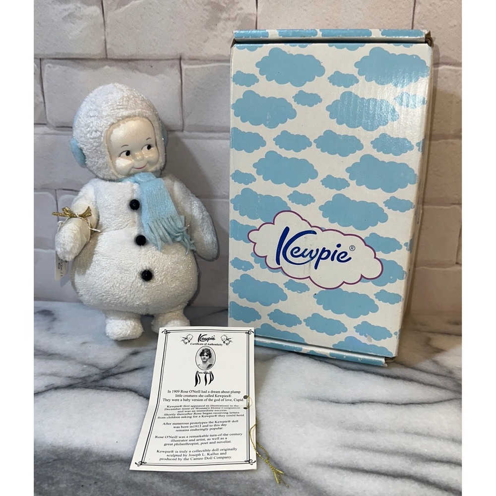 Kewpie Rose O'Neill Frosty Snowman Plush Doll 8" 2006 Jesco 06053141 NIB w/COA